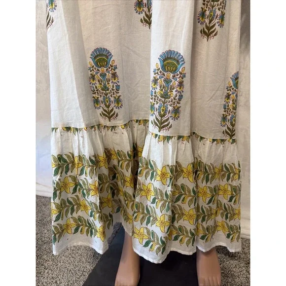 Anthropologie Love the Label Maxi Dress Size Medium floral Peasant Cottagecore - Picture 4 of 12